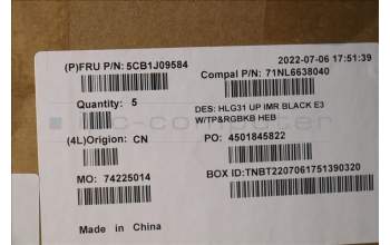 Lenovo 5CB1J09584 COVER UpperCaseASM_HBW C82SARGB E3 BLA