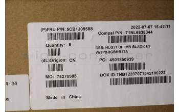 Lenovo 5CB1J09588 COVER UpperCaseASM_ITA C82SARGB E3 BLA