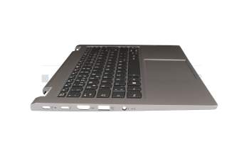 5CB1J10024 teclado incl. topcase original Lenovo DE (alemán) negro/canaso con retroiluminacion