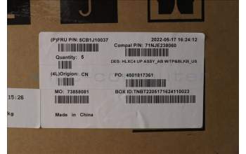 Lenovo 5CB1J10037 COVER Upper Case ASM_ENG C21DM AB BLKB N