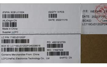 Lenovo 5CB1J11024 COVER Upper Case ASM_JPN L82QF FPSB