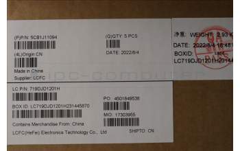 Lenovo 5CB1J11094 COVER Upper Case ASM_GER L82QF NFPSB