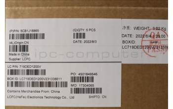 Lenovo 5CB1J18865 COVER Upper Case ASM_ENG L82TW DIS