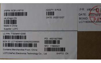 Lenovo 5CB1J19710 COVER Upper Case ASM_ARA L82V7 NFPAB