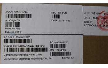 Lenovo 5CB1J19720 COVER Upper Case ASM_BUL L82V7 NFPAB