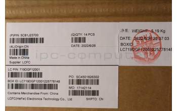 Lenovo 5CB1J23700 COVER Lower Case L 21EK MGR(5CB1J23700)
