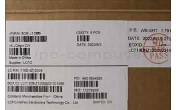 Lenovo 5CB1J31385 COVER Upper Case ASM_ENG L82U9 SG