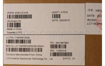 Lenovo 5CB1J31416 C-Cover with keyboard, Czech/Slovakian, Backlight