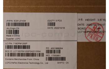 Lenovo 5CB1J31434 COVER Upper Case ASM_RUS L82TD