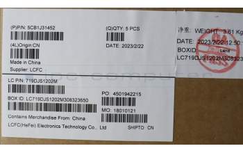 Lenovo 5CB1J31452 COVER Upper Case ASM_ARA L82UG OG_RGB