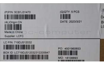 Lenovo 5CB1J31470 COVER Upper Case ASM_KOR L82UG OG_RGB