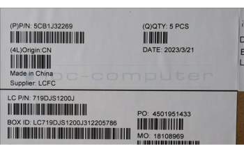 Lenovo 5CB1J32269 COVER Upper Case ASM_KOR L82UG SG_RGB