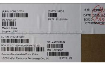Lenovo 5CB1J37635 COVER Upper Case ASM_THAI L82V6 NFP_CG
