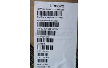 Lenovo 5CB1J37708 COVER Upper Case ASM_ITA H 82VA GY