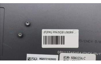 Lenovo 5CB1J38369 COVER Upper Case ASM_HUN H21EL STGY_8HD