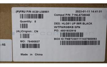 Lenovo 5CB1J38951 COVER UpperCase ASM_SPA C82SCRGB BLA