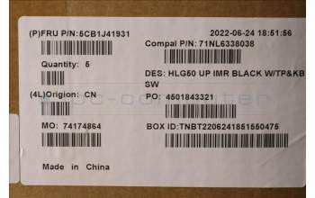 Lenovo 5CB1J41931 COVER Upper Case ASM_SWS C 82SB BLA