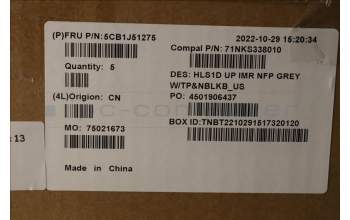 Lenovo 5CB1J51275 COVER UpperCaseASM_ENG C82VG NFP CG
