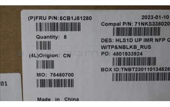 Lenovo 5CB1J51280 COVER UpperCaseASM_RUS C82VG NFP CG