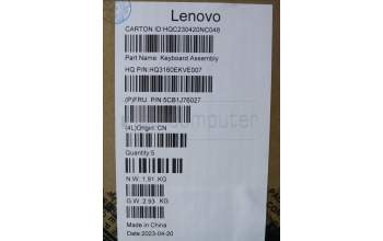 Lenovo 5CB1J76027 C-Cover with keyboard,French Arabic,Storm Grey