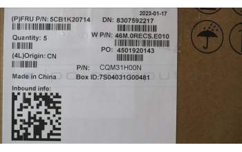 Lenovo 5CB1K20714 COVER Upper Case ASM_ENG W82XX AB BL