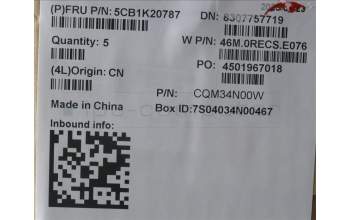 Lenovo 5CB1K20787 COVER Upper Case ASM_ITA W82XX AG BL