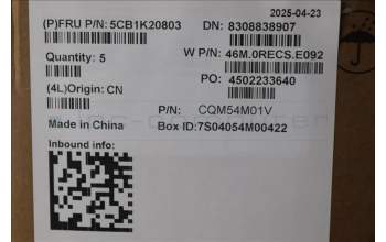 Lenovo 5CB1K20803 COVER Upper Case ASM_HBW W82XX AG BL