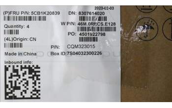 Lenovo 5CB1K20839 COVER Upper Case ASM_SWS W82XX AG