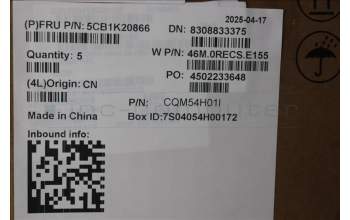 Lenovo 5CB1K20866 COVER Upper Case ASM_HBW W82XX SB BL