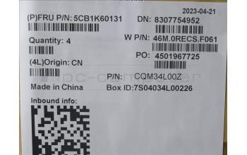 Lenovo 5CB1K60131 COVER Upper Case ASM_BEL W 82XY AB