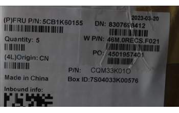 Lenovo 5CB1K60155 COVER Upper Case ASM_GER W 82XY AG