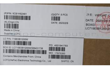 Lenovo 5CB1K62481 COVER Upper Case ASM_SLV L83B1 OAT