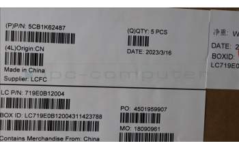 Lenovo 5CB1K62487 COVER Upper Case ASM_UKE L83B1 OAT