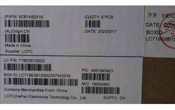 Lenovo 5CB1K62516 COVER Upper Case ASM_FRA L83B1 STGY