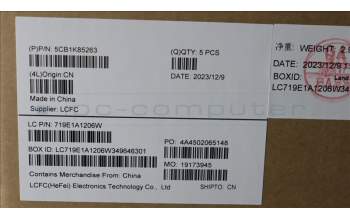 Lenovo 5CB1K85263 COVER Upper Case ASM_POR L82XA NFPAG BL