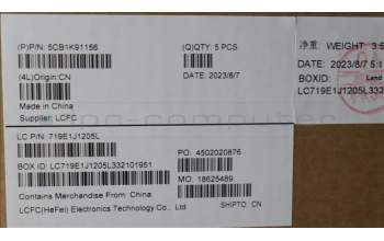 Lenovo 5CB1K91156 COVER Upper Case ASM_HBW L82XB AB NBL