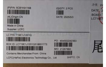 Lenovo 5CB1K91168 COVER Upper Case ASM_UKR L82XB AB NBL