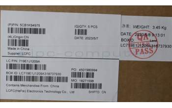 Lenovo 5CB1K94975 COVER Upper Case ASM_ITA L82XB AG NBL