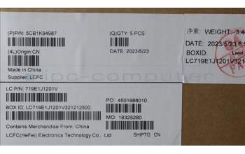 Lenovo 5CB1K94987 COVER Upper Case ASM_ARA L82XB AG NBL