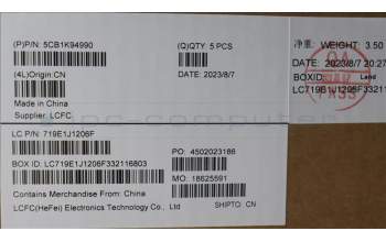 Lenovo 5CB1K94990 COVER Upper Case ASM_HBW L82XB AG NBL