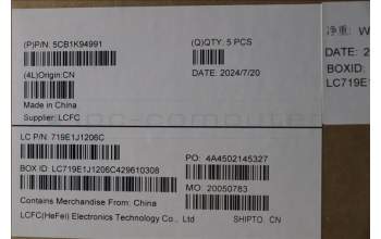 Lenovo 5CB1K94991 COVER Upper Case ASM_HUN L82XB AG NBL