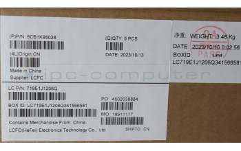 Lenovo 5CB1K95028 COVER Upper Case ASM_SPA L82XB AGFP BL