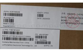 Lenovo 5CB1K95239 COVER Upper Case ASM_FRA L82XM AB NBL