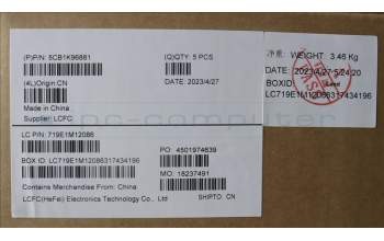 Lenovo 5CB1K96881 COVER Upper Case ASM_SPA L82XM AGFP NBL