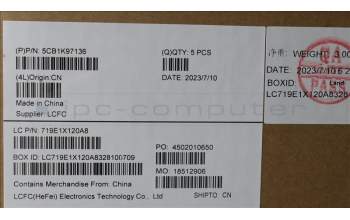 Lenovo 5CB1K97136 COVER Upper Case ASM_UKE L82XL FP AB BL