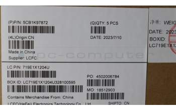 Lenovo 5CB1K97872 COVER Upper Case ASM_ITA L82XL NFP AB BL