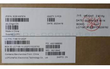 Lenovo 5CB1K97974 COVER Upper Case ASM_SWS L82XL NFP AGNBL