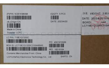 Lenovo 5CB1K98098 COVER Upper Case ASM_RUS L82YT NFP BK