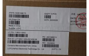 Lenovo 5CB1K98173 COVER Upper Case ASM_FRA L83AS A/G