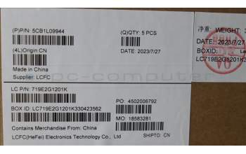 Lenovo 5CB1L09944 COVER Upper Case ASM_ITA L82WQ WH WT WOL